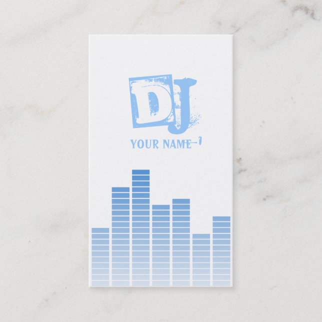 Tarjeta De Visita Ecualizador azul (Anverso)