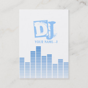 Tarjeta De Visita Ecualizador azul