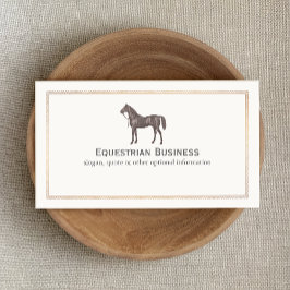 Tarjeta de visita ecuestre de caballos marrón