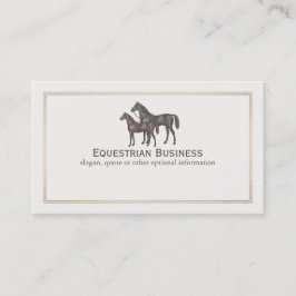 Tarjeta de visita ecuestre Thoroughbred Horse