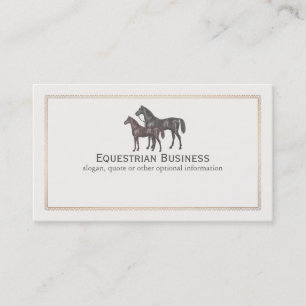 Tarjeta de visita ecuestre Thoroughbred Horse