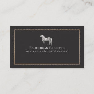 Tarjeta de visita ecuestre vintage Horse Etching