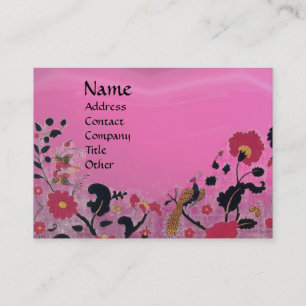 Tarjeta De Visita EDEN / BLANCO JARDÍN ,color rosa amatista rojo neg