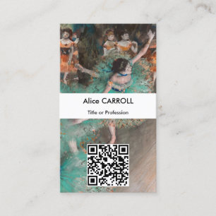 Tarjeta De Visita Edgar Degas - Bailarín de swing - Código QR