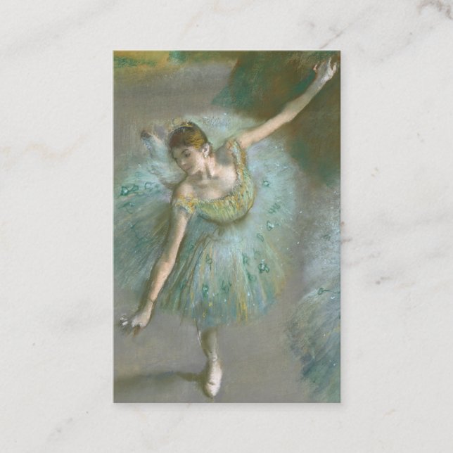 Tarjeta De Visita Edgar Degas| Bailarín en verde (Anverso)