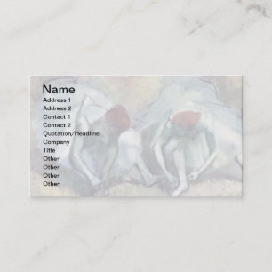 Tarjeta De Visita Edgar Degas - Bailarinas de ballet Tying Shoes
