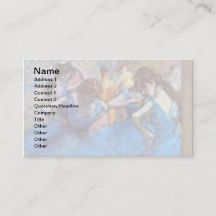 Tarjeta De Visita Edgar Degas - Bailarinas en azul - Amante del bail