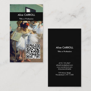Tarjeta De Visita Edgar Degas - La clase de baile - Código QR