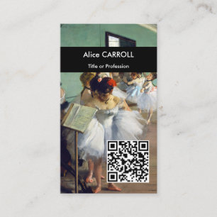 Tarjeta De Visita Edgar Degas - La clase de baile - Código QR