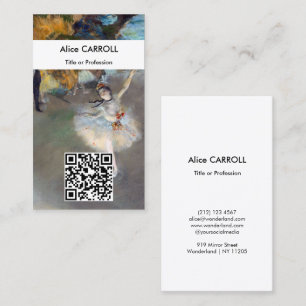 Tarjeta De Visita Edgar Degas - La estrella - Código QR