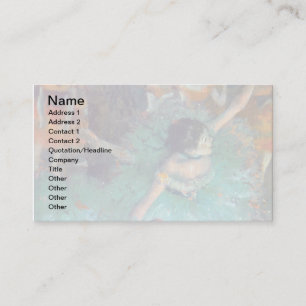 Tarjeta De Visita Edgar Degas - Las bailarinas verdes - Danza de bal