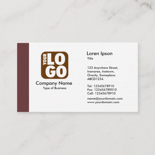 Tarjeta De Visita Edge (logotipo) - Brown (Anverso)