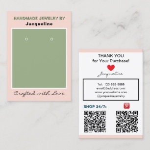 Tarjeta De Visita Edición de Códigos QR de Redes Sociales para Arete