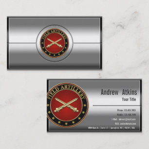 Tarjeta De Visita Edición Especial Insignia de la Rama de Artillería