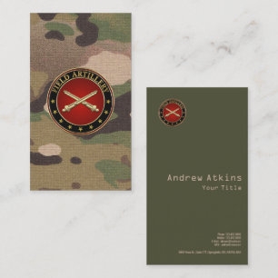 Tarjeta De Visita Edición Especial Insignia de la Rama de Artillería