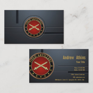 Tarjeta De Visita Edición Especial Insignia de la Rama de Artillería
