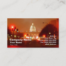 Tarjeta De Visita Edificio capital en la noche