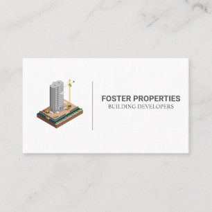 Tarjeta De Visita Edificio comercial   Arquitecto de construcción