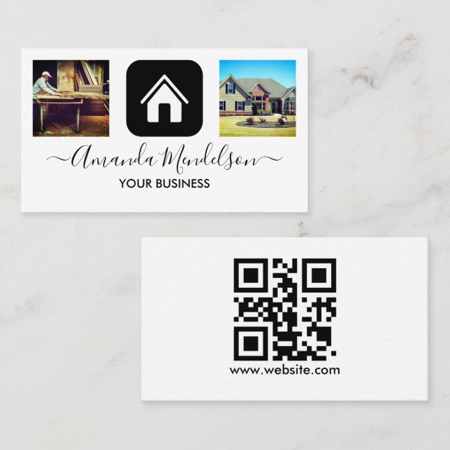 Tarjeta De Visita  edificio de agentes inmobiliarios de diseño inter (Anverso / Reverso)