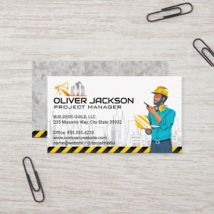Tarjeta De Visita Edificio de construcción   Gerente de proyectos