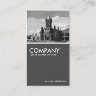Tarjeta De Visita Edificio Pierhead, Bahía Cardiff - 70pc Gris