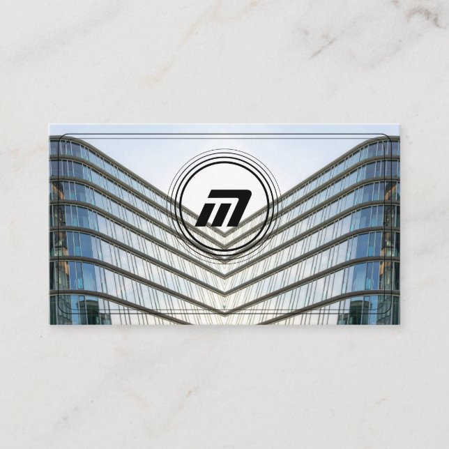 Tarjeta De Visita Edificios arquitectónicos modernos monocasco (Anverso)