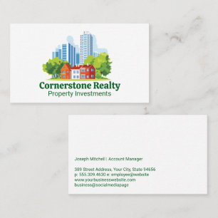 Tarjeta De Visita Edificios de la ciudad   Barrio residencial