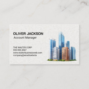 Tarjeta De Visita Edificios de vidrio del Skyline de la ciudad