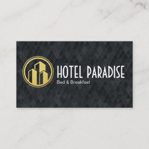 Tarjeta De Visita Edificios Hotel Logotipo Cama Desayuno