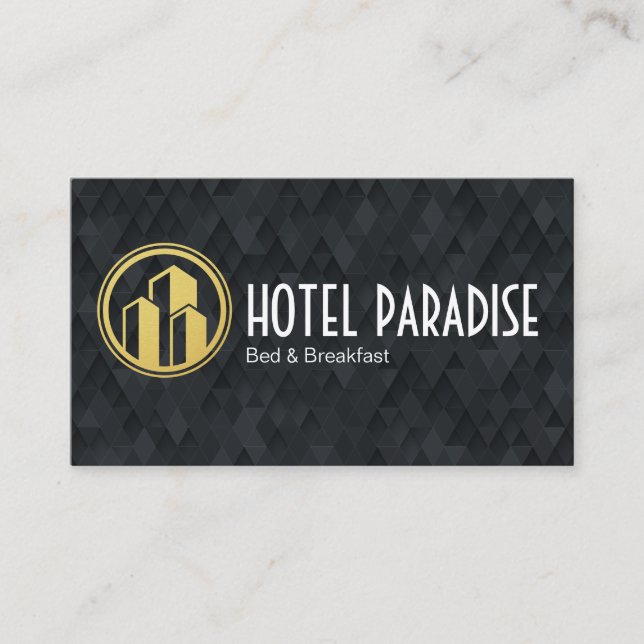 Tarjeta De Visita Edificios Hotel Logotipo | Cama Desayuno (Anverso)