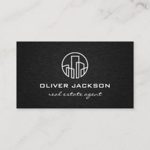 Tarjeta De Visita Edificios Inmobiliaria Fondo de Lino