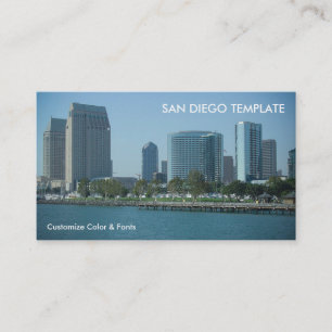 Tarjeta De Visita Edificios urbanos y puerto - San Diego
