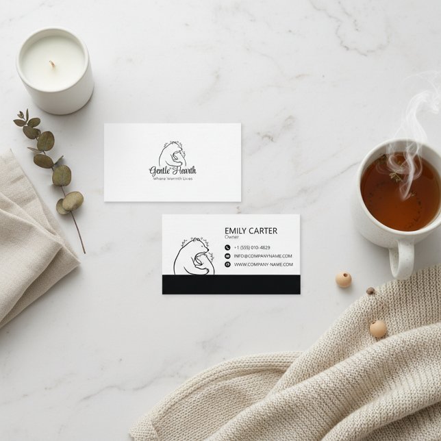 Tarjeta De Visita Editable Cozy Brand Business Card Template (Subido por el creador)