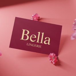 Tarjeta De Visita Editable Elegant Lingerie Branding Design 