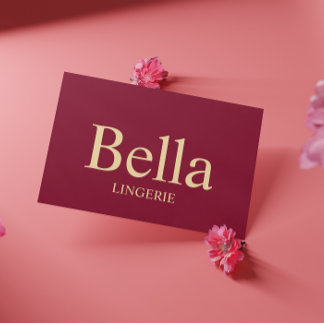 Tarjeta De Visita Editable Elegant Lingerie Branding Design 