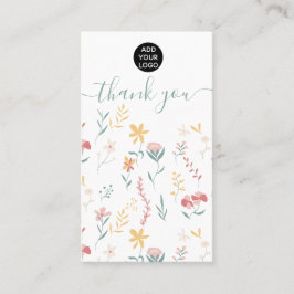 Tarjeta De Visita Editable floral lindo ilustracion gracias