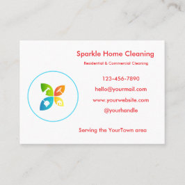Tarjeta De Visita Editable House Cleaning Business Card 