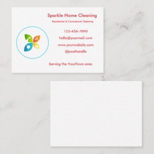 Tarjeta De Visita Editable House Cleaning Business Card 
