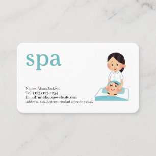 tarjeta de visita editable para servicios de spa