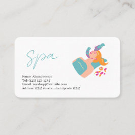 tarjeta de visita editable para servicios de spa