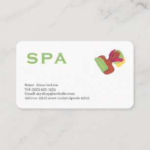 tarjeta de visita editable para servicios de spa