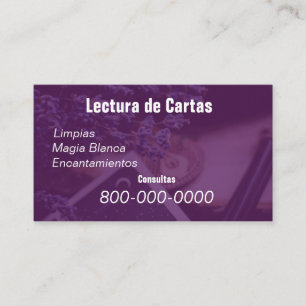 Tarjeta De Visita Editable, Servicio de lectura de cartas, Tarot, Ma