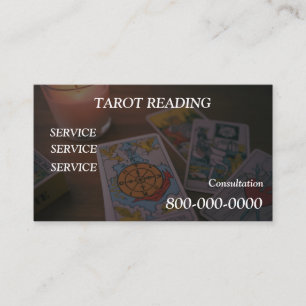 Tarjeta De Visita Editable, Servicio de lectura de tarjetas, Tarot, 