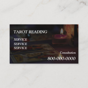 Tarjeta De Visita Editable, Servicio de lectura de tarjetas, Tarot, 