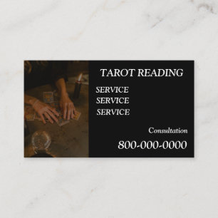 Tarjeta De Visita Editable, Servicio de lectura de tarjetas, Tarot, 