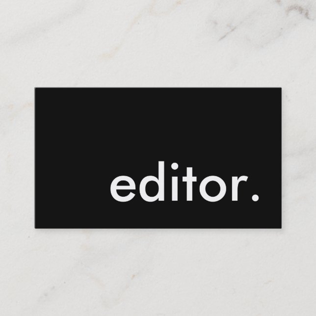 Tarjeta De Visita editor. (Anverso)