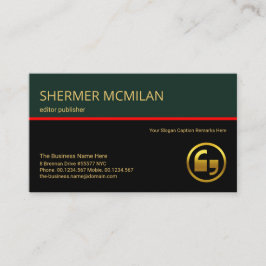 Tarjeta De Visita Editor de líneas rojas de capas retro elegante