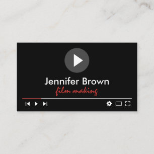 Tarjeta De Visita Editor de producción de películas Youtuber Video D