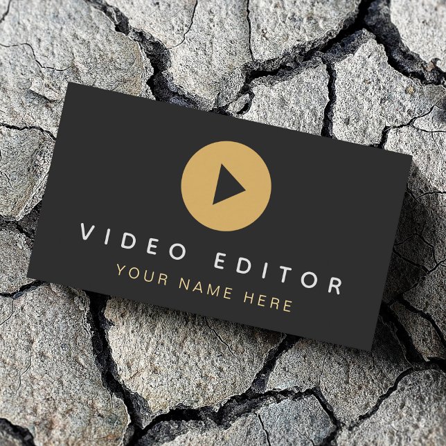 Tarjeta De Visita Editor de video botón de reproducción de cineasta  (Subido por el creador)
