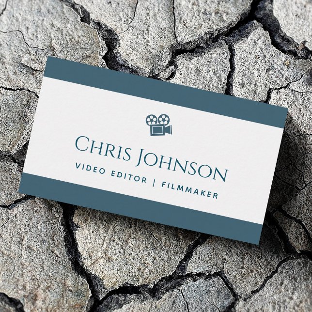 Tarjeta De Visita Editor de vídeo director de producción de cine Ver (Subido por el creador)